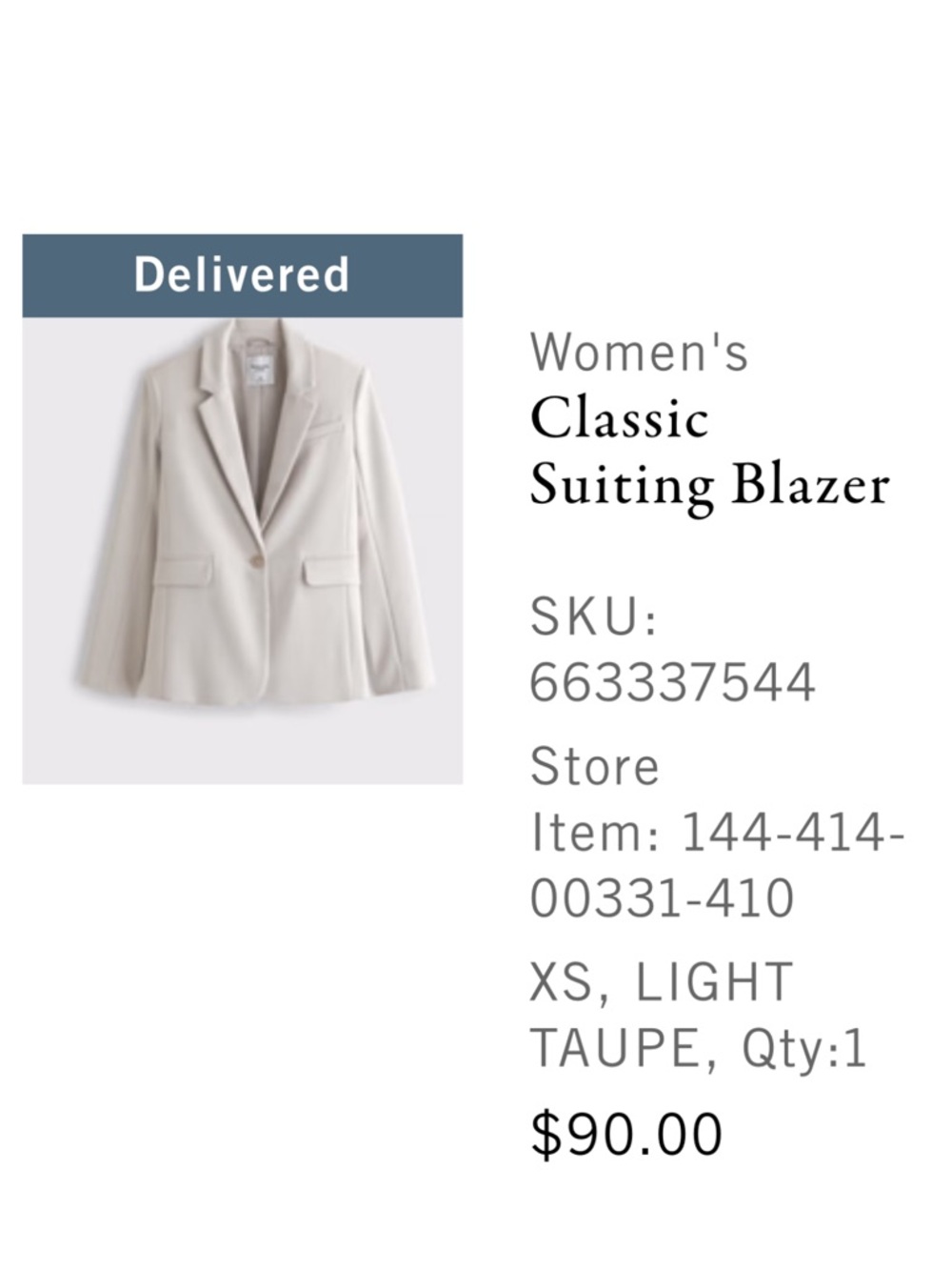 NWT Abercrombie & Fitch Women's Blazer